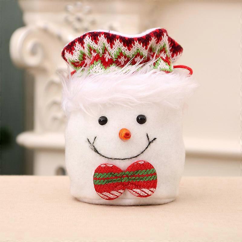 Christmas decorations Christmas gift bag candy bag apple bag cartoon Santa Claus plush gift bag snowman