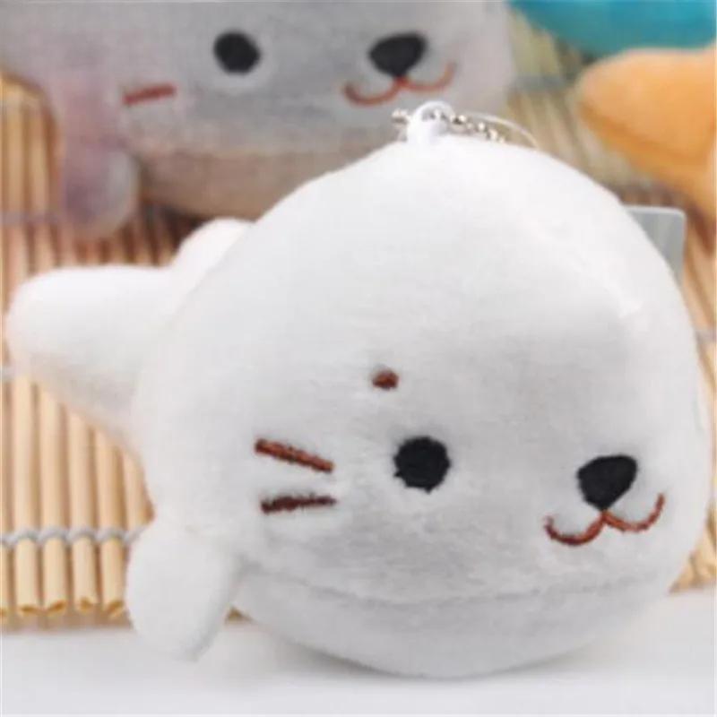 1Pcs Cotton 10CM Sea Lion Plush Toys Cute Animal Small Pendant Stuffed Toys For Girs Gifts Key Chain Pendants