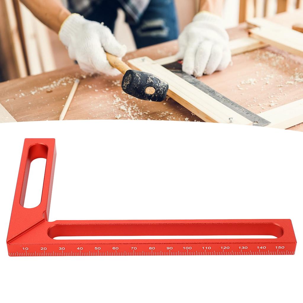 Carpenter   L Shape Aluminum Alloy Height Measuring Scribing 90 degrees  Woodworking Right Angle Ruler