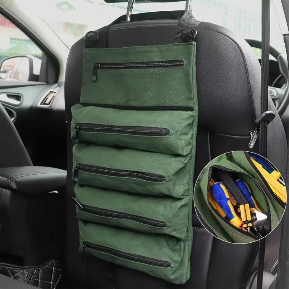 Durable Roll-Up Tool Bag Heavy-Duty Electrician Tool Kit Storage Bag for Workers Engineers