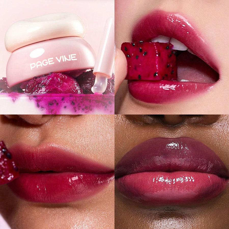 8 Color Jar Lip Nectar Hydrating Mirror Lip Glaze Milk Jar Lip Oil Doodle Lips Whitening Translucent Moisturizing