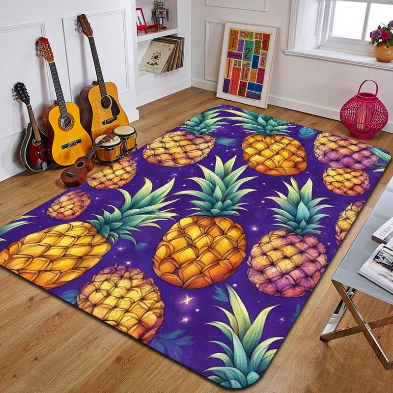 P-Pineapple Printed Carpet Fashion Yoga Mat Non-Slip Carpet Bedroom Decoration Outdoor Carpet Bedroom Birthday Gift