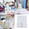 Flexible Silicone Mold Miniature House Shaped Pen Holder Mould Temperature Resistant Gypsum Mould for Desktop Ornament