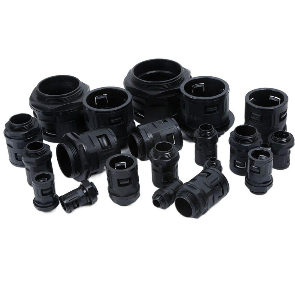 AD13 Plastic Corrugated Pipe Joint Black Multisize Bellows Joint Nylon Joint PP Corrugated Pipe