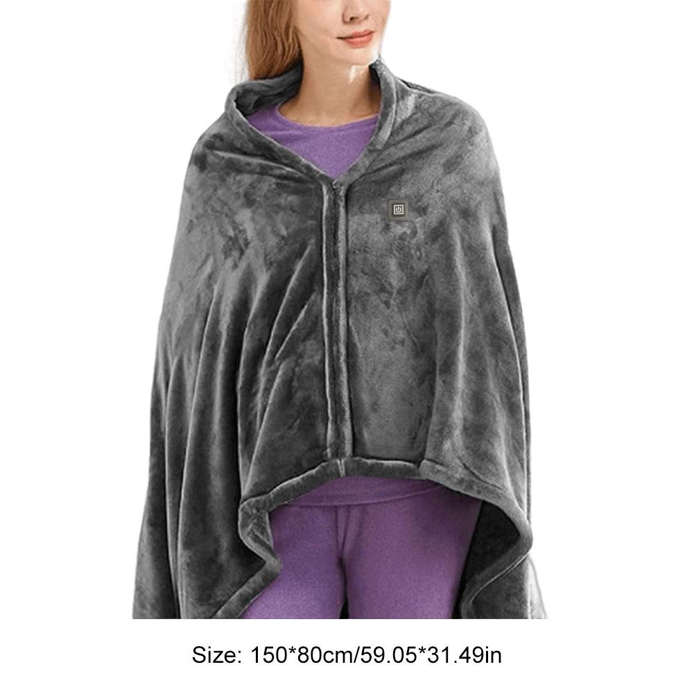 Одеяло с электрическим подогревом USB, 3 уровня нагрева, флисовое одеяло с подогревом, портативное одеяло с подогревом для дома и офиса