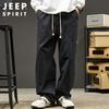 JEEP SPIRIT Men's Loose Fit Straight-Leg Casual Trousers