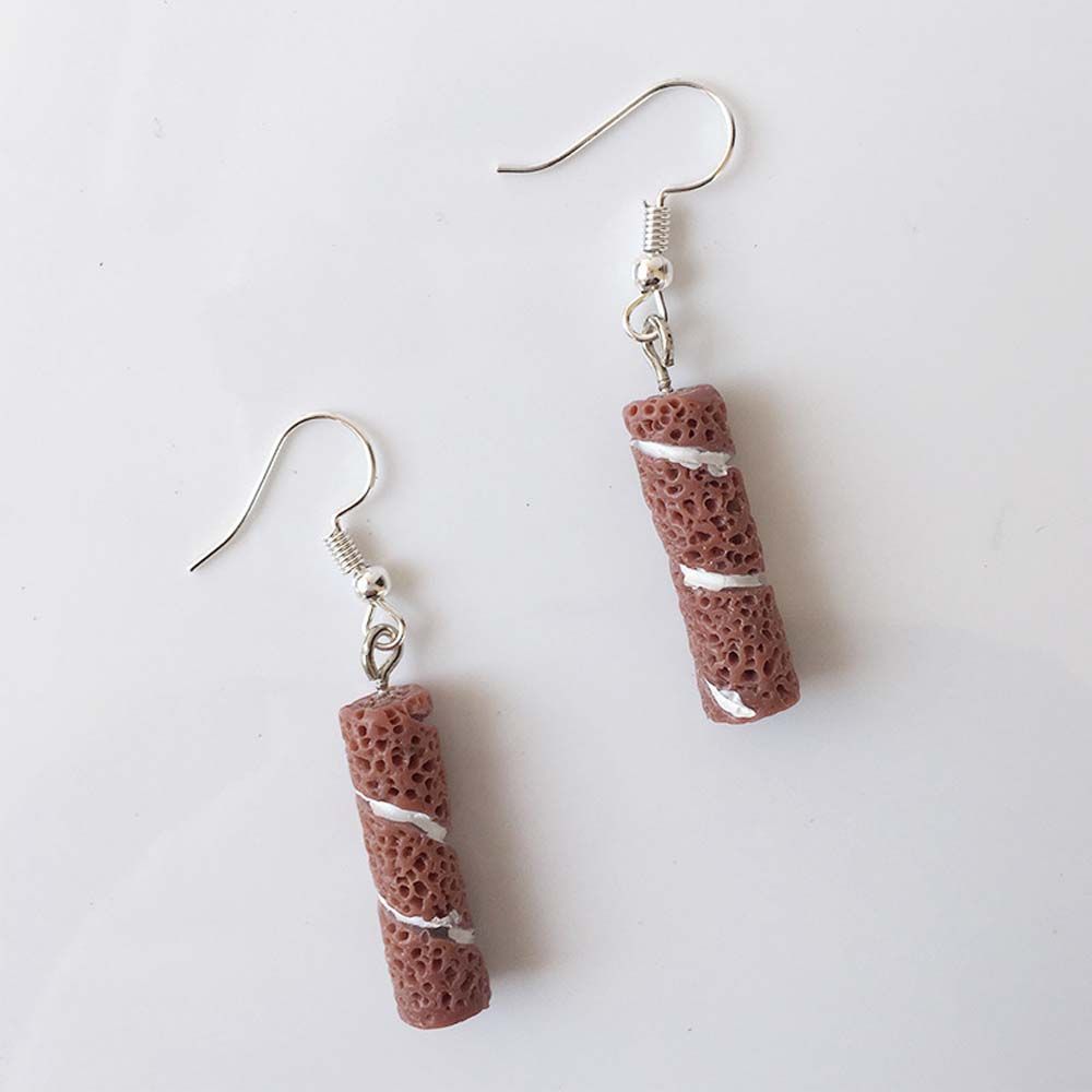 For Earring Personality Wholesale Cute Gift Donuts Funny Cake Drop Earrings Jewelry Girl Food
