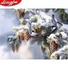5D DIY Diamond Painting Bird Winter Home Decoration Full Drill Round Rhinestone Embroidery