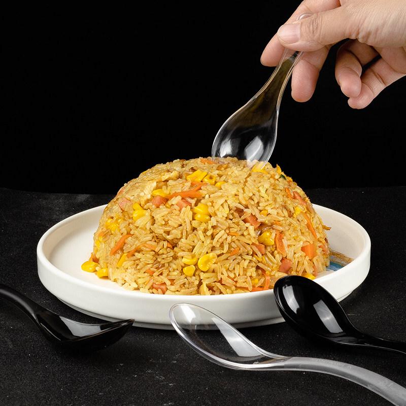 ZISIZ Crystal Clear Disposable Plastic Spoons