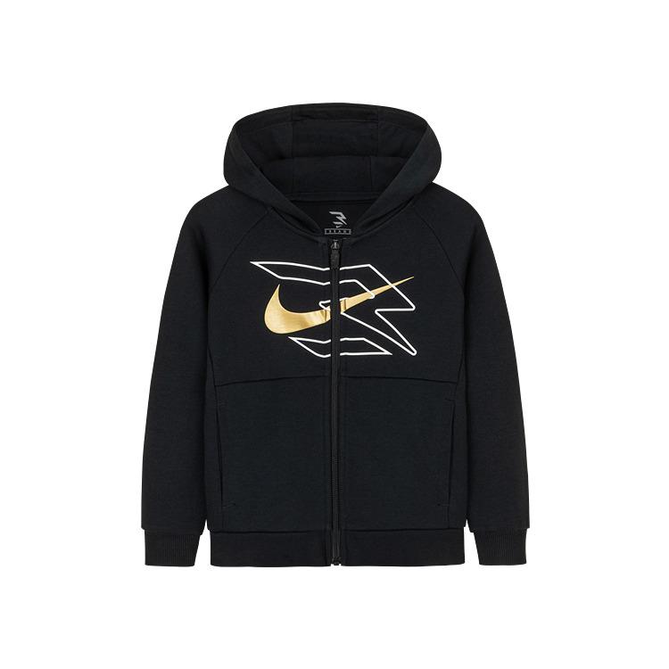Nike Толстовка с капюшоном, повседневная, спортивная, универсальная, удобная, детская, черная, N32512367GS-002
