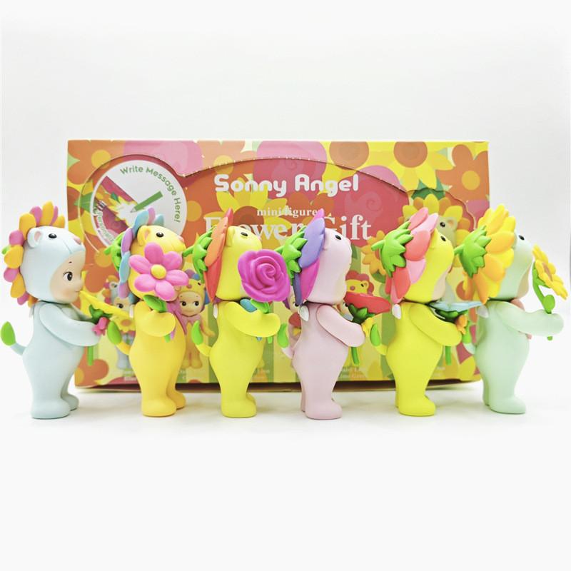 Очаровательный набор фигурок ангелов с цветами, включая игрушку-сюрприз в виде подсолнуха и розы