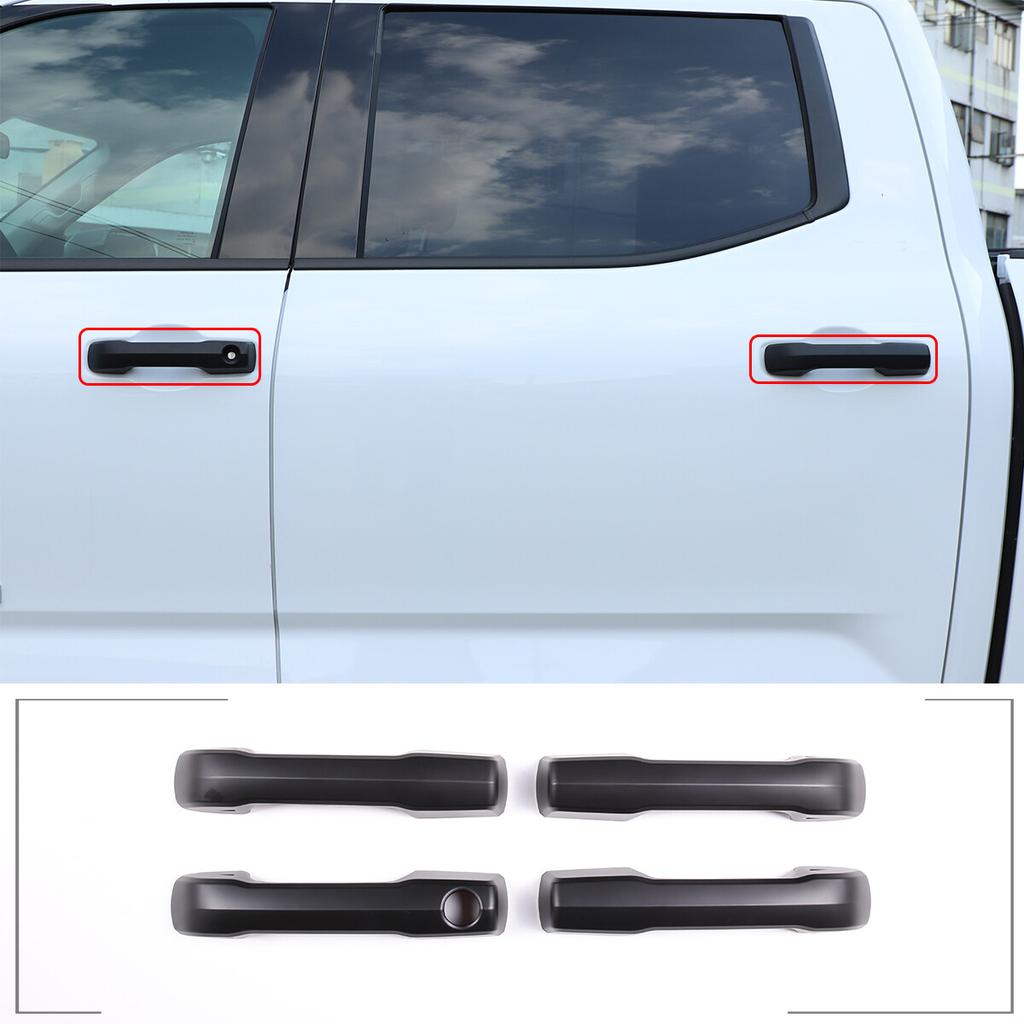 Matte Black Outer Door Handle Cover Trim For Toyota Tun-dra -2024