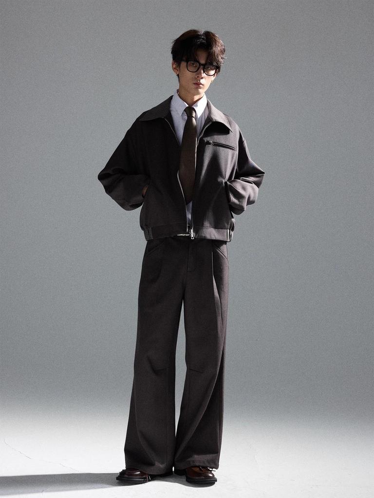 TAICHIISM Autumn Houndstooth Reversible Short Wide Fit Jacket