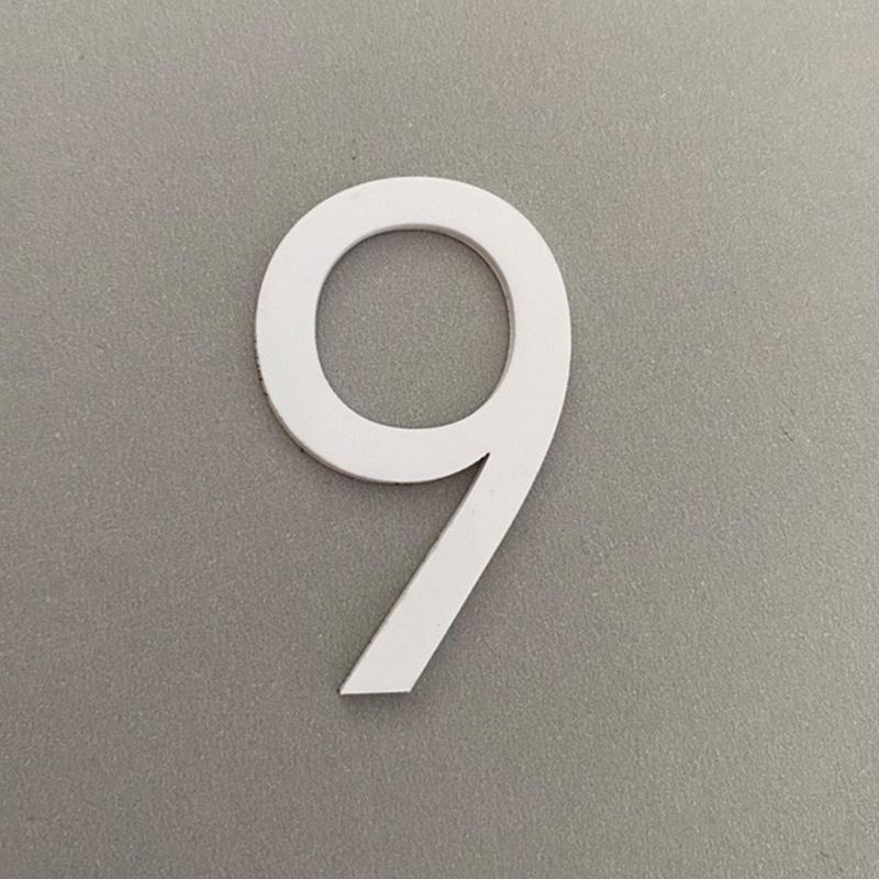 1PC Self Adhesive Door Number Acrylic Plate Address Plaque Mailbox Sign Sticker House Number