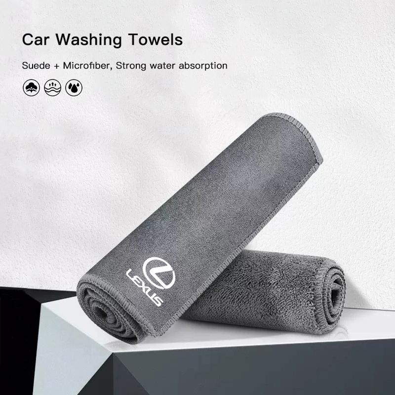 AAPD1 1Pcs Suede Fleece Microfiber Towel Car Cleaning Rag Cloth For Lexus LS LC RZ IS350 ES300 GS350 CT200h GX460 LX570 RX500h NX300 U