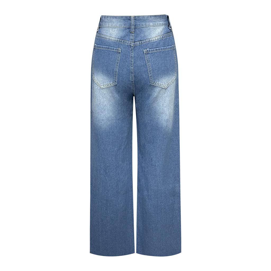 Женские длинные широкие брюки, свободные джинсы, прямые брюки с высокой талией