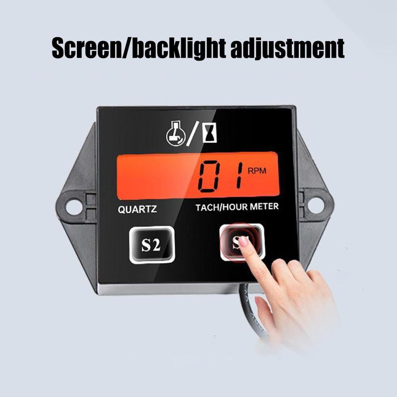 Small Engine Tachometer Precise Meter Support Tool Engine RPM Meter for Friends Men Outdoor Repair Maintenance Equipment