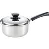 Yoshikawa Integrate Saucepan, 18cm, 2.5L, with Lid, Induction and Direct Heat Compatible, Tsubame-Sanjo, Made In Japan, SJ3394