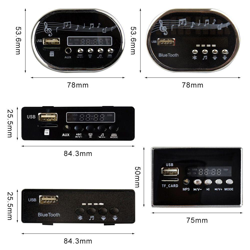 Car 12V With Bluetooth Display Voltage With USB MP3 and TF Card Socket Music Chips Music Player