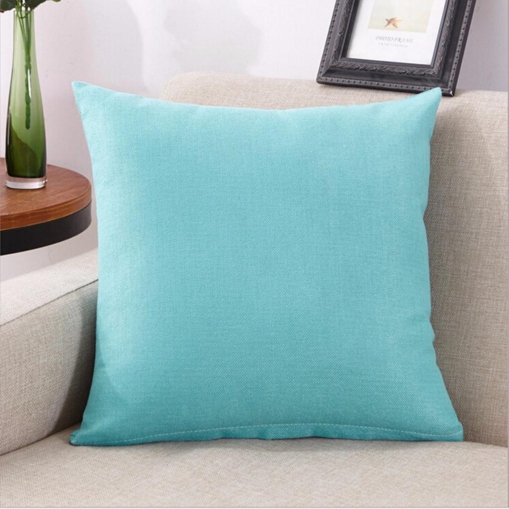 Pure Color Cotton Linen Pillow Cover Ideal For Home Office Sofa Cushion Decor