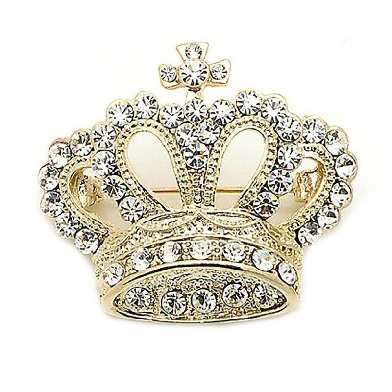 Модная элегантная женская брошь в форме короны принцессы на платье