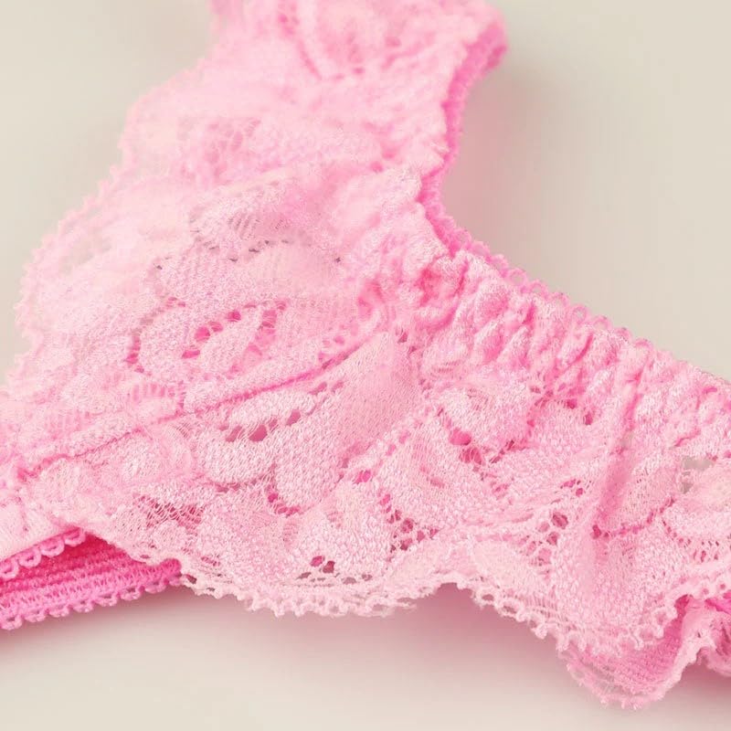 La Paumme Lightweight and with a and Lace Made In 320109 Women's T-Back Panties, Sheer, T-Front Design, Japan, Pink,