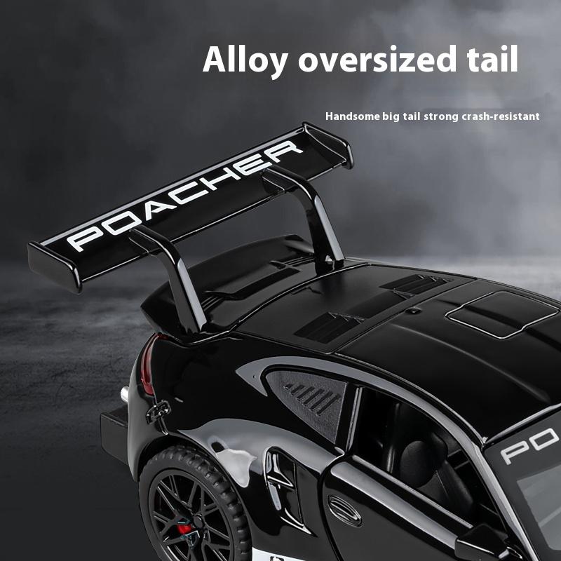 Модель легкосплавного автомобиля Porsche GT3 RS в масштабе 1/32 с инерционным механизмом в стиле ретро, игрушка мечты для любителей гонок, идеально подходит для детей и коллекционеров