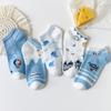 5 Pairs Women's Socks Asakuchi Cute Japanese Cartoon Anime Thin Section Invisible Short Boat Socks Girls