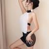 Sexy Lingerie Cosplay Exotic Nightgowns Women Hallow Slim Fit Halter Pajamas Set
