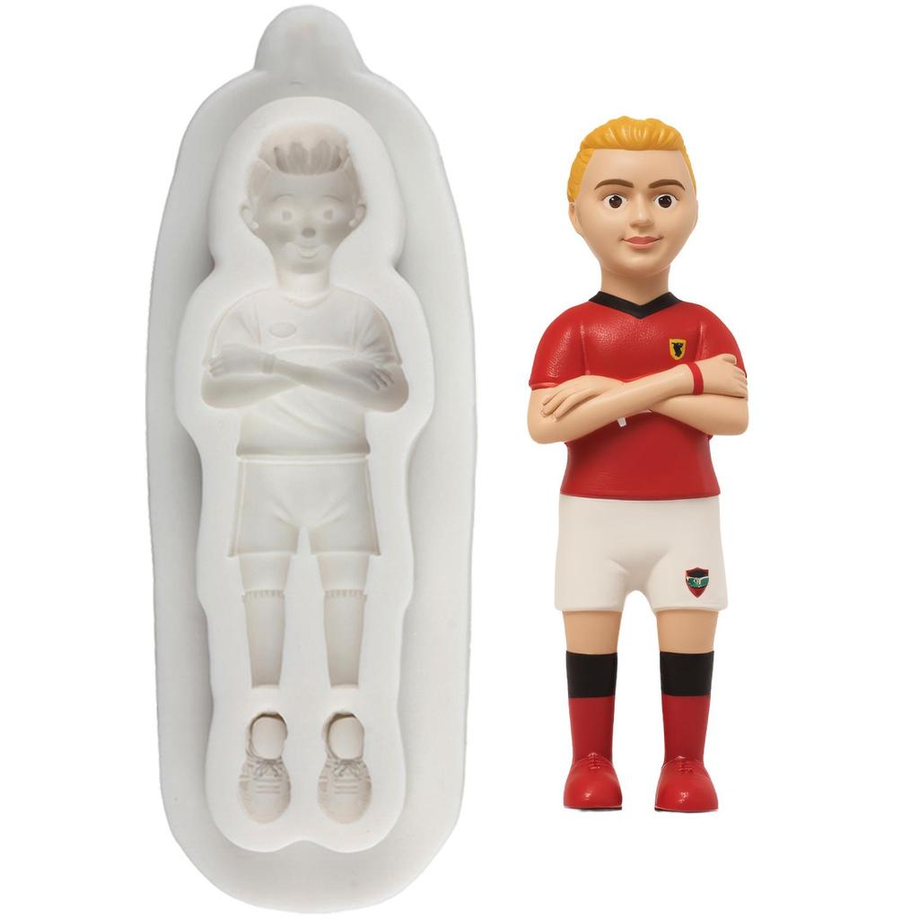 Силиконовые формы для футболиста Футболист Футбольные бутсы Форма для мастики Инструменты для украшения торта Топпер для кекса Конфета Шоколад Форма для гампасты