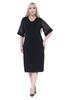 Женское платье большого размера. Блестящее стильное платье больших размеров 21B-2305.