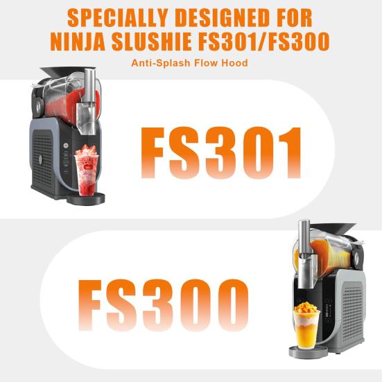 Anti-Splash Flow Hood for Ninja Slushy Machine FS301 FS300 3D