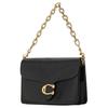 Coach Tabby 26 Gold Metal Logo Leather Shoulder Bag Medium Women shoulder bag Black CAF52-B4BK