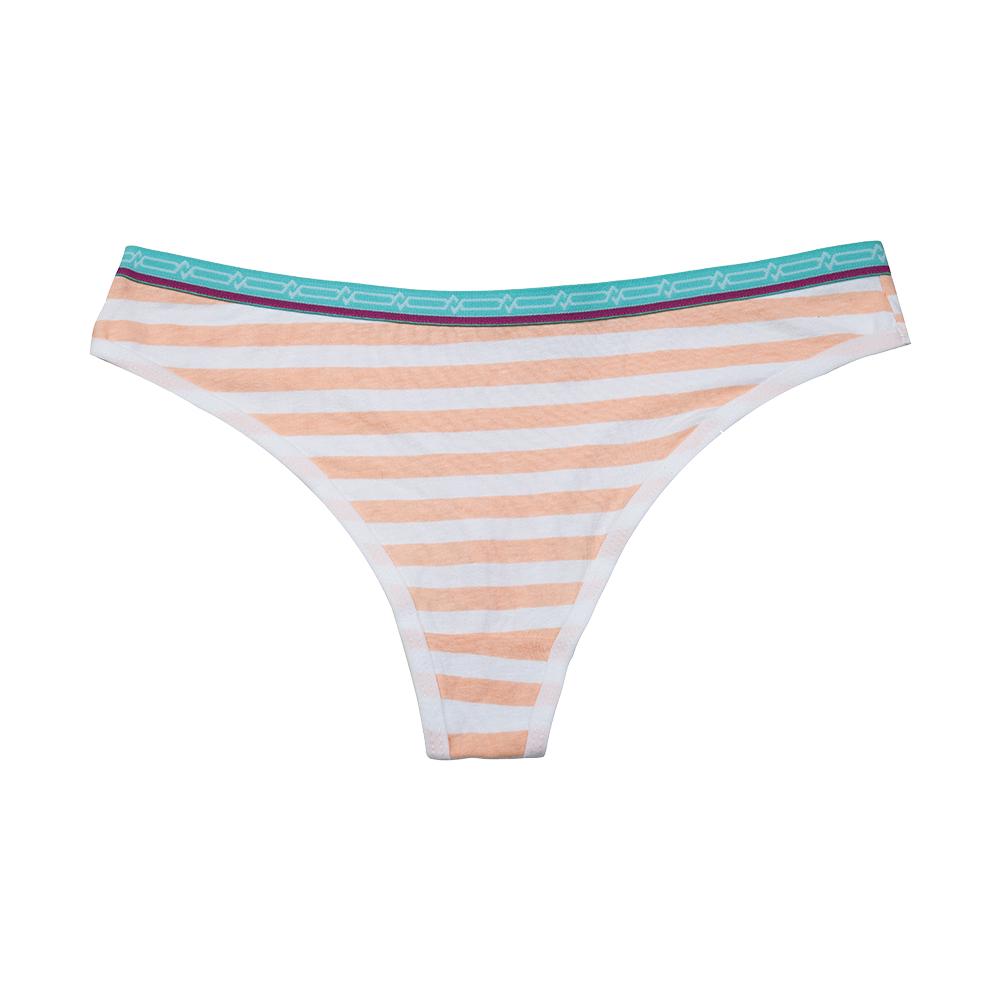 Women G-String Cotton Comfortable Thong Panties Sexy Striped Low Waist Briefs Set 6 Pcs/lot