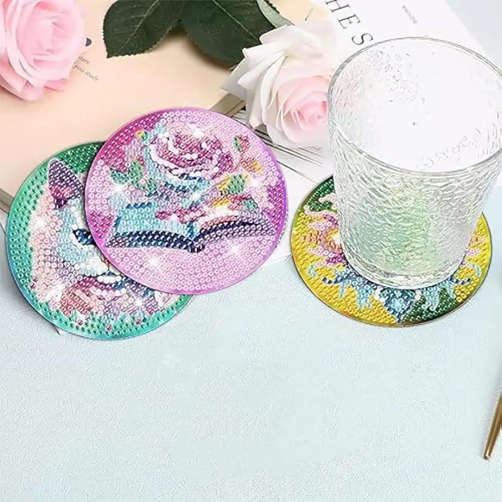 8 шт./набор различных видов узорчатых подставок с алмазной росписью и кронштейнами Подставки своими руками для начинающих и взрослых, товары для творчества и рукоделия, подарки