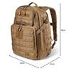 5.11 Tactical Backpack 'Rush 72 2.0' Military MOLLE Pack with CCW Laptop Compartment, 55 Liters, Large Style (56565) Kangaroo