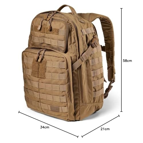 5.11 Tactical Backpack 'Rush 72 2.0' Military MOLLE Pack with CCW Laptop Compartment, 55 Liters, Large Style (56565) Kangaroo