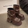 Fashion Designer Women Trouser Legs Short Boots Female Platform Thick Bottom Knight Booties Autumn Winter Shoes