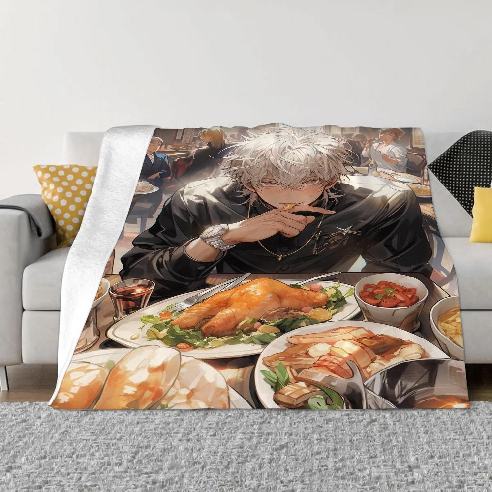 Jujutsu Kaisen-Gojo Satoru Bed Throw Blanket for Sofa Luxury Bedding Fluffy Plaid Custom Blankets King Size Home Interior Knee &