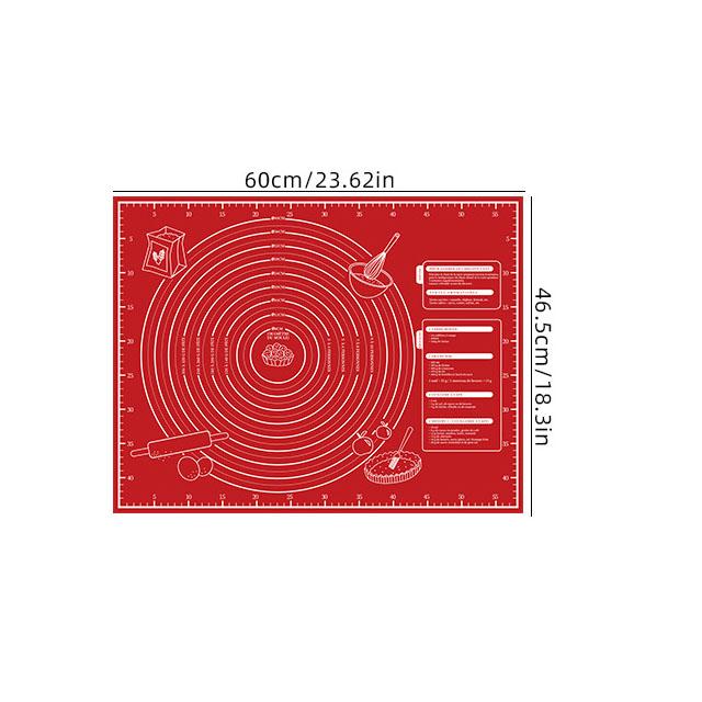 Non-Stick Silicone Baking Mat for Pastry, Dough Rolling, and Kneading - Ideal for Cookies and Pies - Kitchen Tool with Scale for Holiday Baking