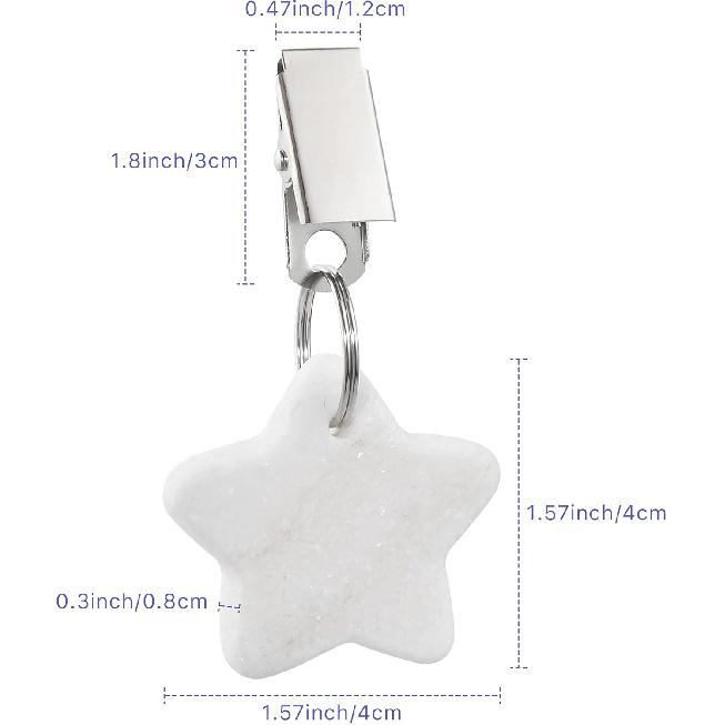 Metal Clip Tablecloth Weights Star Table Cover Weights Stone Table Weights Hangers Tablecloth Pendant for Picnic Dinner Teardrop