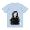 Футболка Hailee Steinfeld С круглым вырезом С коротким рукавом Графический принт Футболки Повседневная Модная Хлопковая одежда Одежда для женщин Одежда