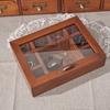 Винтажная шкатулка для колец, деревянная шкатулка с прозрачной крышкой, портативная шкатулка для украшений, коробки для демонстрации браслетов и сережек