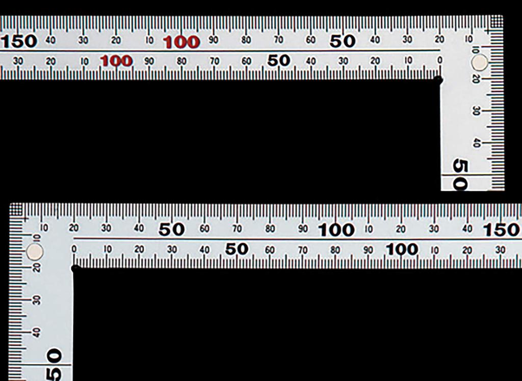 Shinwa Sokutei Curved Thick and with 10445 Ruler, Wide, Magnet, Silver, 50cm,