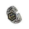 HX6F Poseidon Adjustable Rings Masculine Tridents Designs Alloy Gift For Him