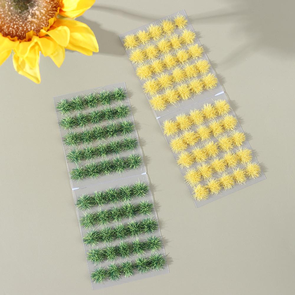 Railway Construction Simulation Model Plant Cluster Artificial Grass Tufts Miniature Grass Bushes