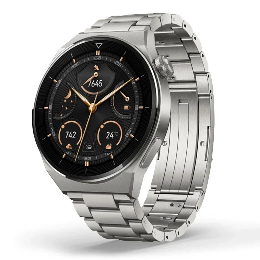 22-миллиметровый титановый ремешок для Huawei Watch 5 46 мм 4 4 Pro, металлический браслет для Huawei Watch GT2 GT3 GT4 GT5 Pro 46 мм