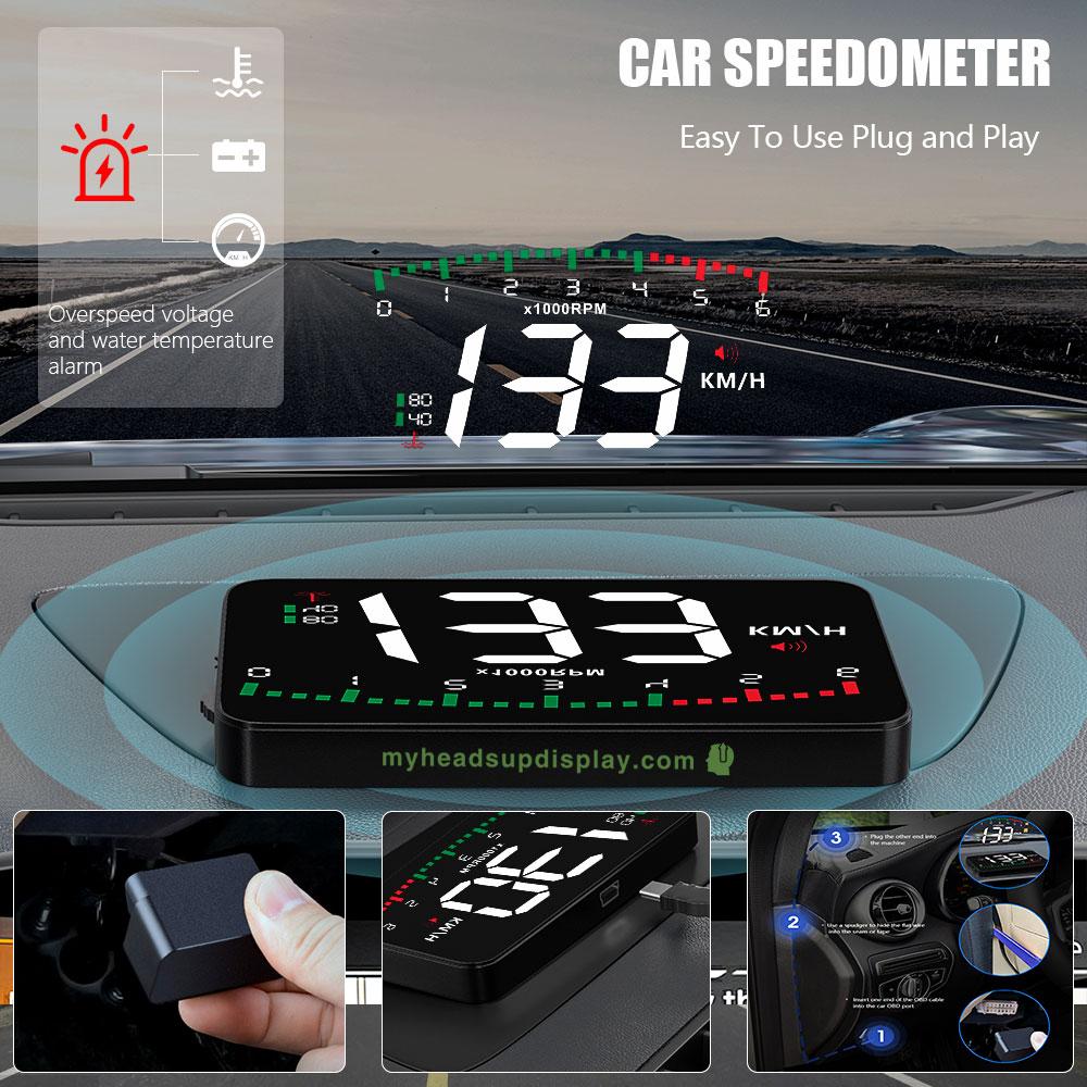 ZQKJ A900 OBD2 HUD автомобильный проекционный дисплей, авто аксессуар, электронный спидометр, проектор на лобовое стекло, светодиодный умный цифровой сигнализатор