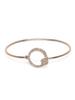 Rose Gold Cubic Zirconia Contemporary Bangle