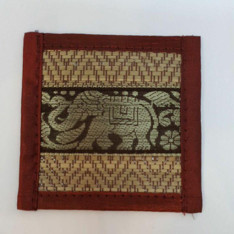 Коврики со слонами, подставки для напитков, тайские шелковые тростниковые коврики, подставки для обеденного стола, сувенирный подарок, ручная работа, ручная работа